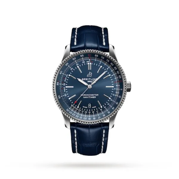 Breitling Navitimer Men Automatic Blue Alligator Watch A17326161C1P3